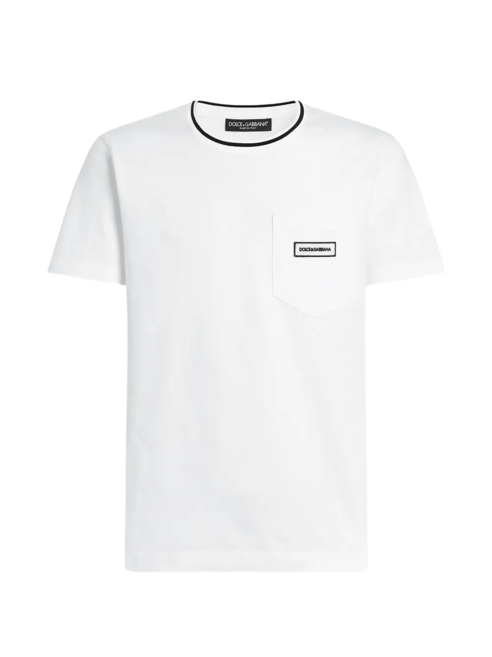 Dolce & Gabbana T-shirt in cotone con logo - Bianco