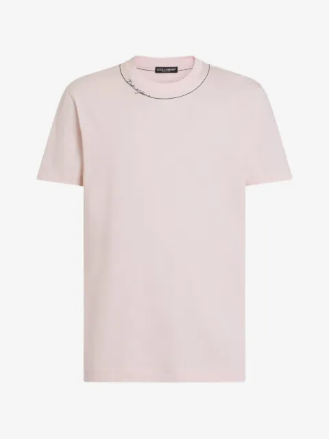 Dolce & Gabbana playera de algodón con bordado DG