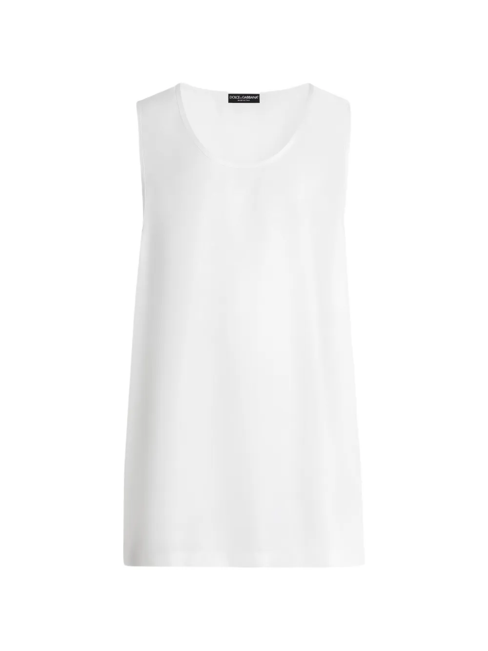 Dolce & Gabbana Canotta in twill di seta - Bianco