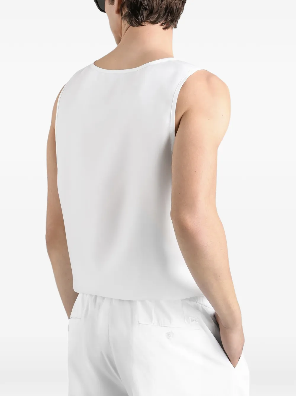 Dolce & Gabbana Zijden twill tanktop Wit
