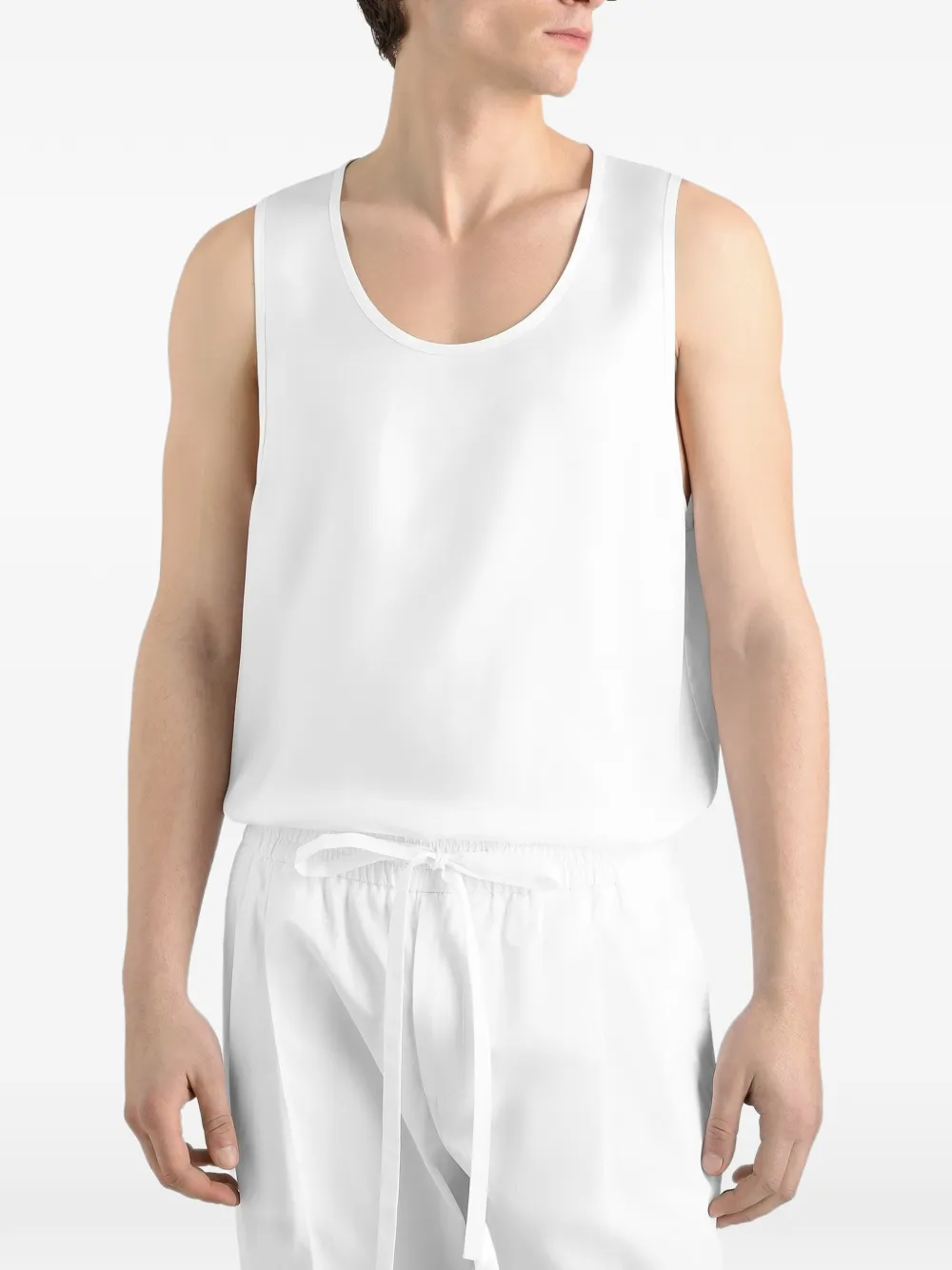 Dolce & Gabbana Zijden twill tanktop Wit