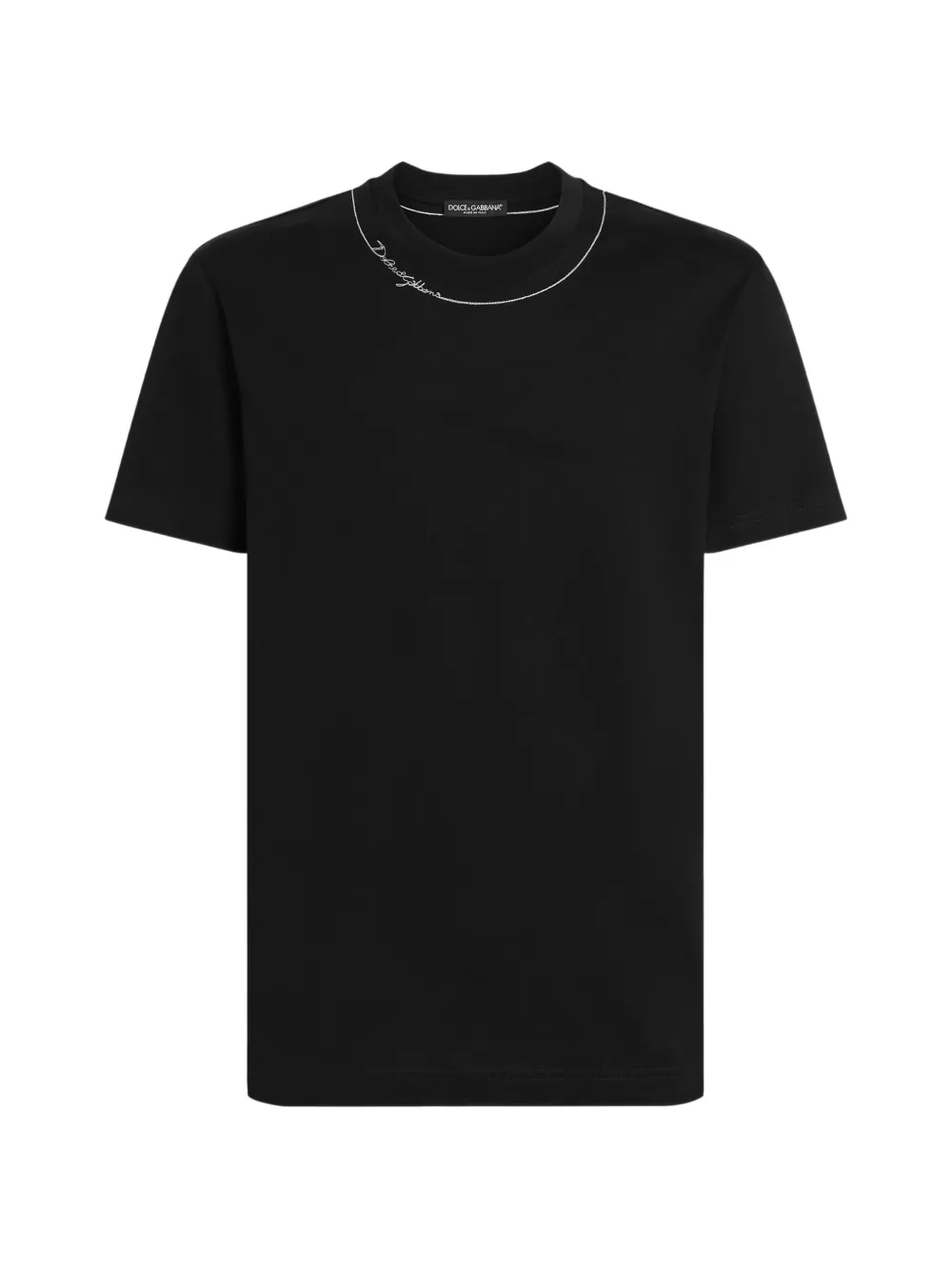 Dolce & Gabbana cotton t-shirt with embroidery - Nero