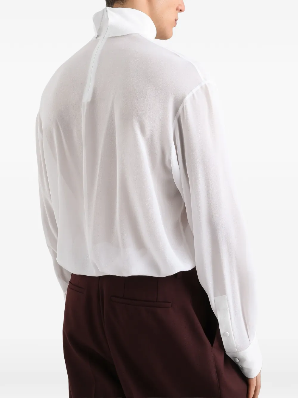 Dolce & Gabbana silk-georgette shirt Wit