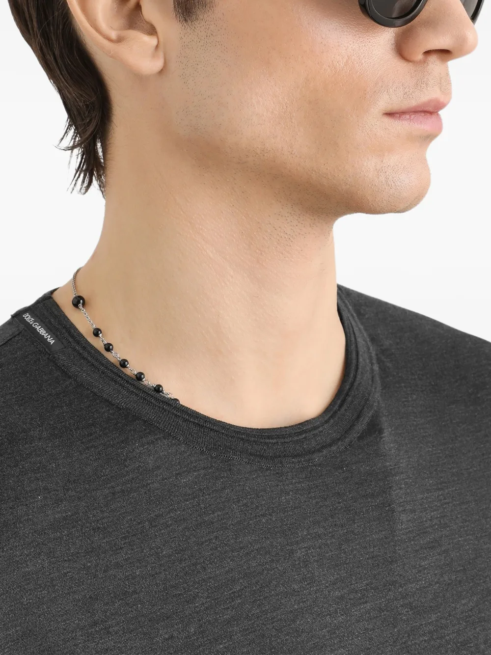 Dolce & Gabbana Zijden T-shirt Grijs