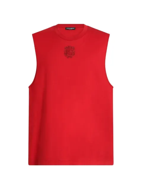 Dolce & Gabbana cotton tank top with patch