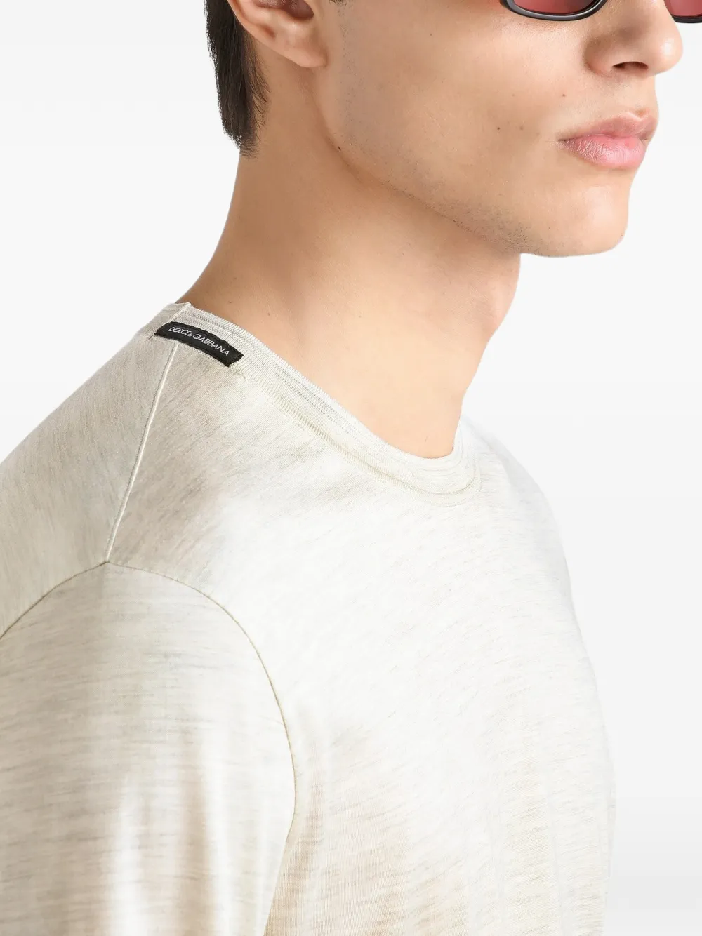 Dolce & Gabbana Zijden T-shirt Beige