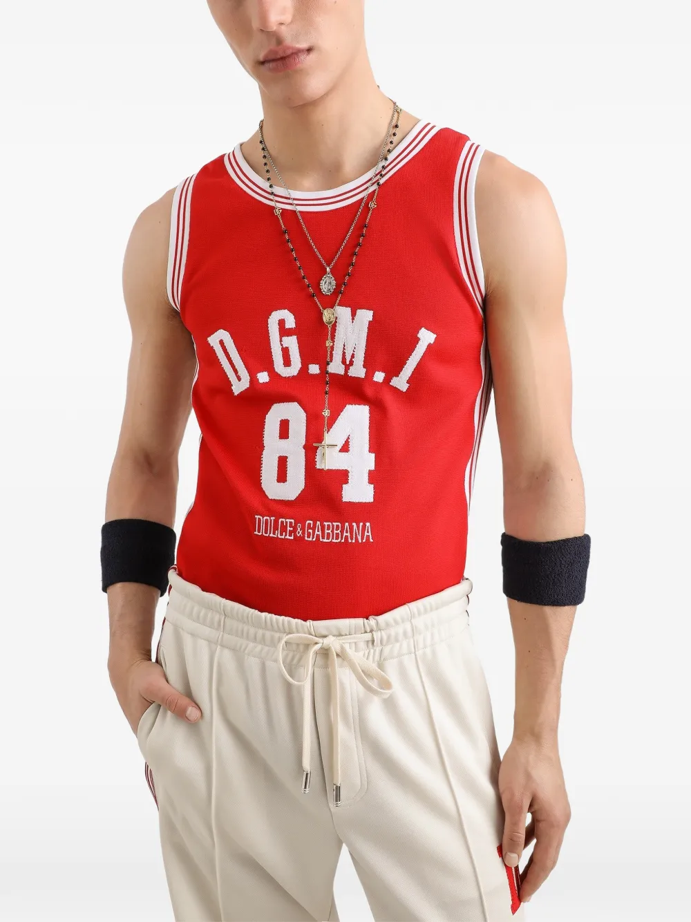 Dolce & Gabbana tanktop met patch Rood