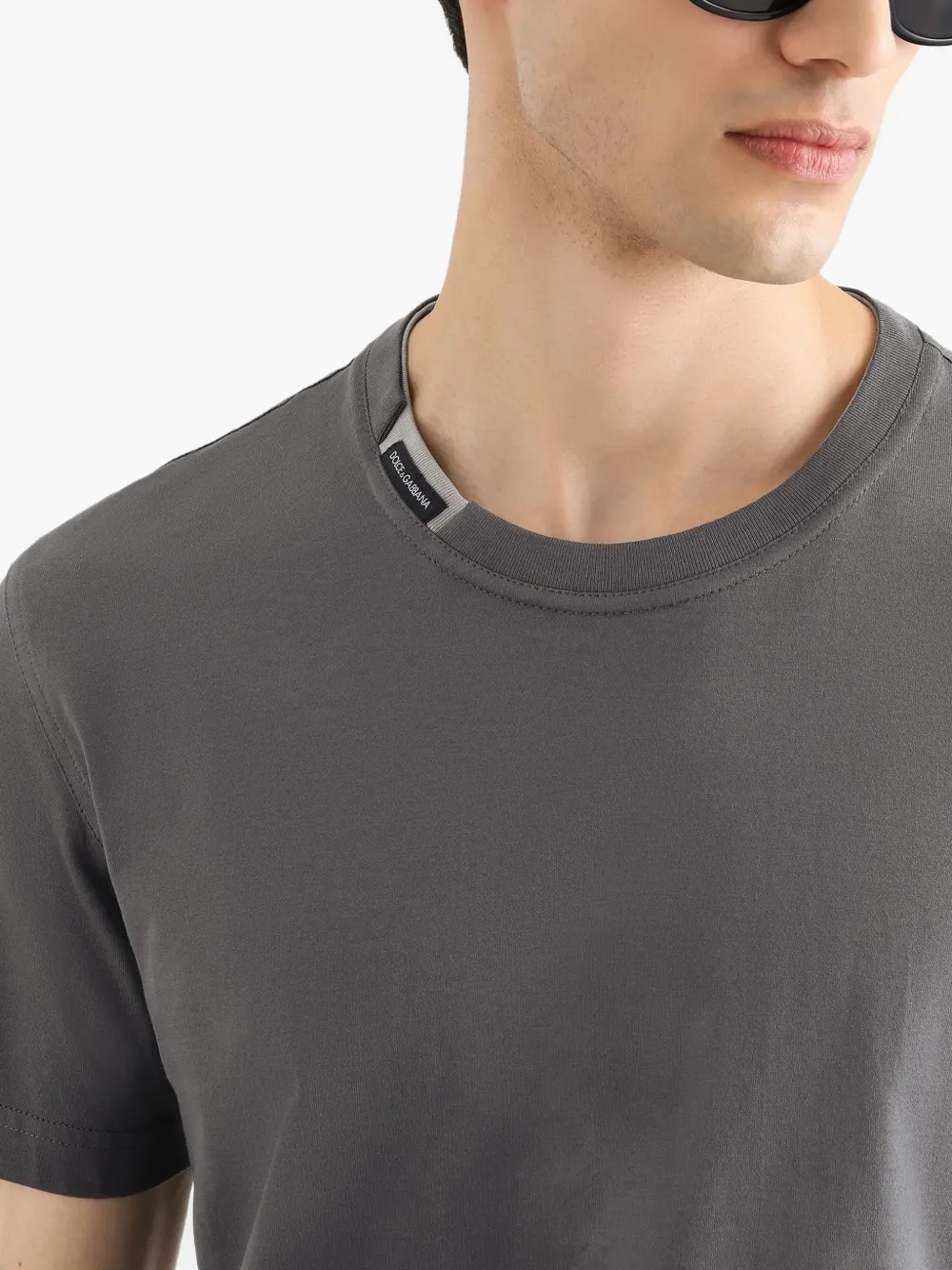 Dolce & Gabbana Katoenen jersey T-shirt Grijs