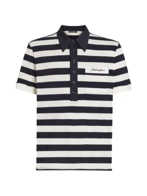 Dolce & Gabbana playera tipo polo con motivo de rayas