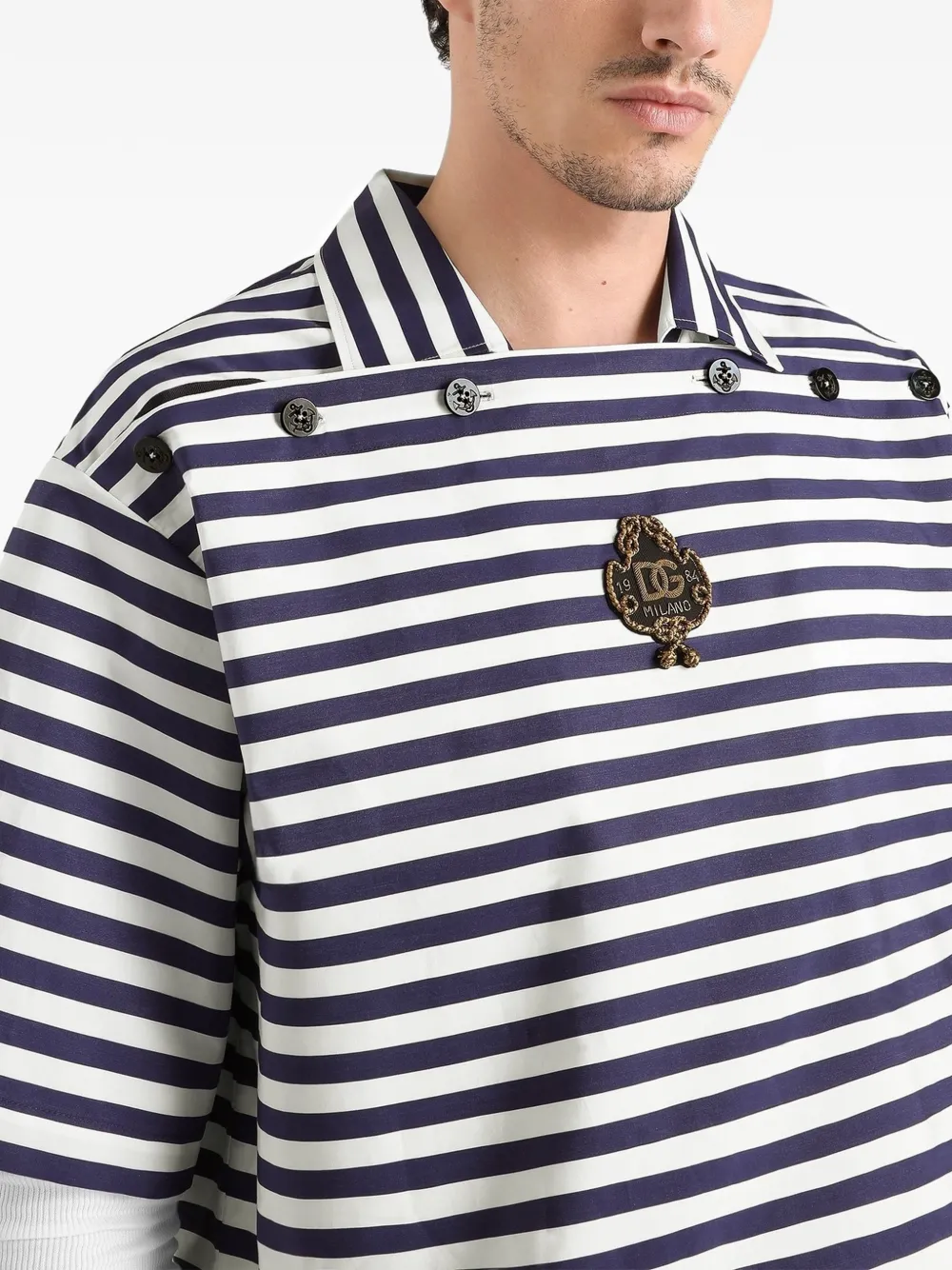 Dolce & Gabbana Gestreept poloshirt Blauw