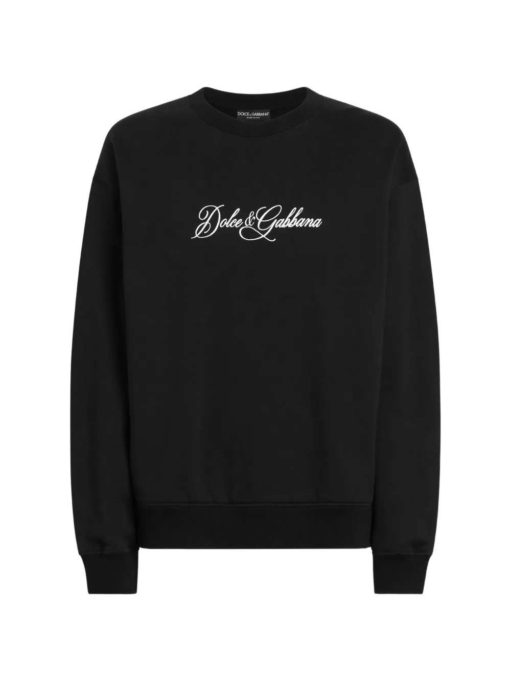 Dolce & Gabbana Sweatshirt aus Baumwolle mit Logo - Schwarz