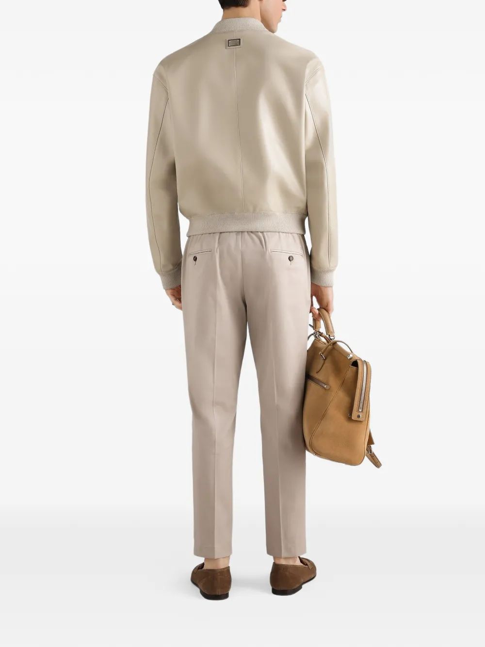 Dolce & Gabbana Nappa bomberjack Beige