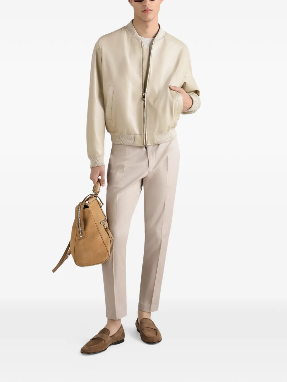 Dolce & Gabbana Nappa bomberjack Beige