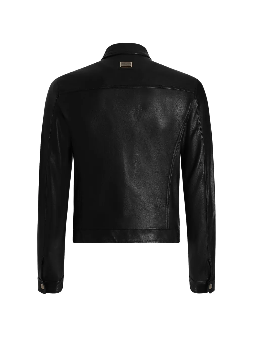 Dolce & Gabbana Leren jack Zwart