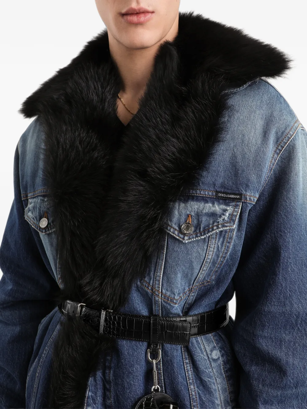Dolce & Gabbana Denim jack Blauw