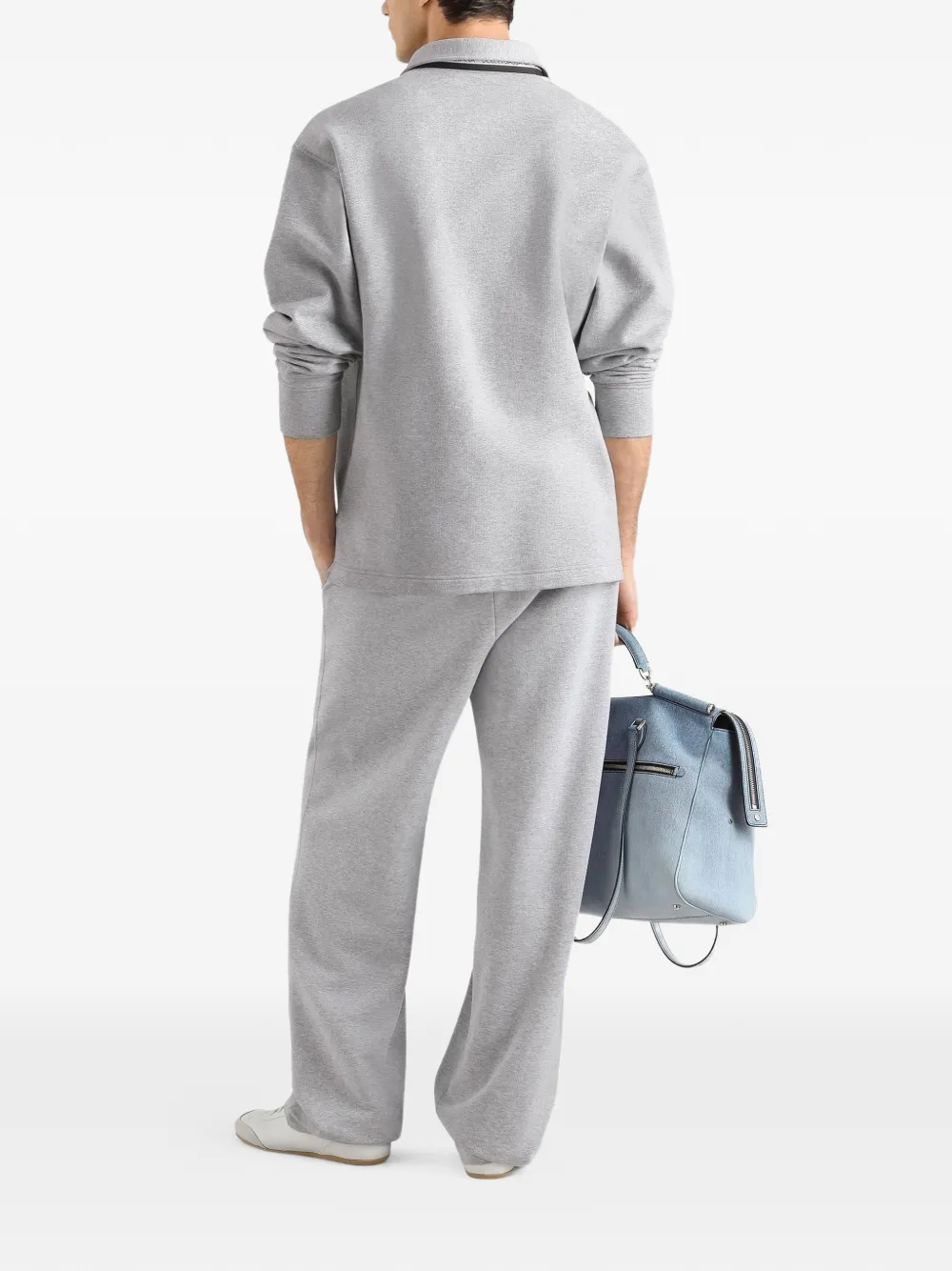Dolce & Gabbana Gemêleerde katoenen sweater Grijs