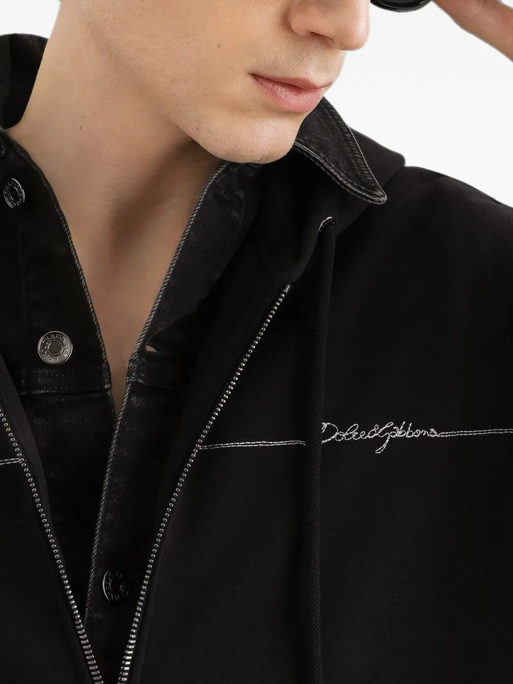 Dolce & Gabbana Sweater met capuchon Zwart