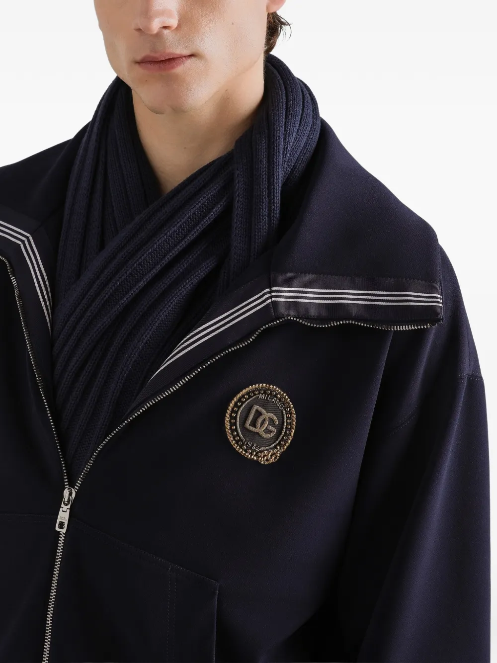 Dolce & Gabbana Jersey sweatshirt met patch Blauw