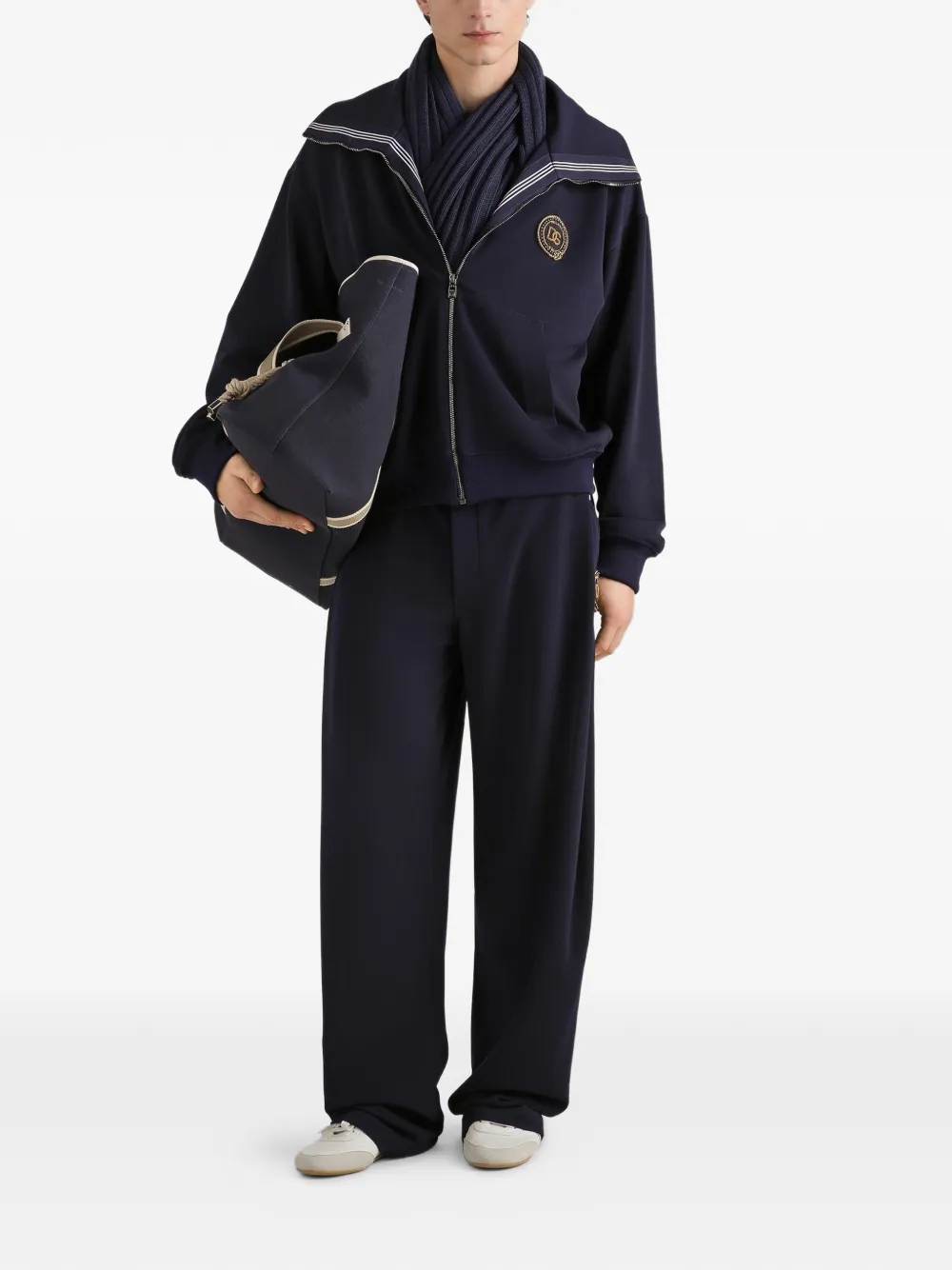Dolce & Gabbana Jersey sweatshirt met patch Blauw