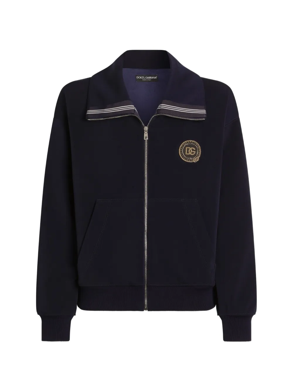 Dolce & Gabbana jersey sweatshirt with patch - Blue