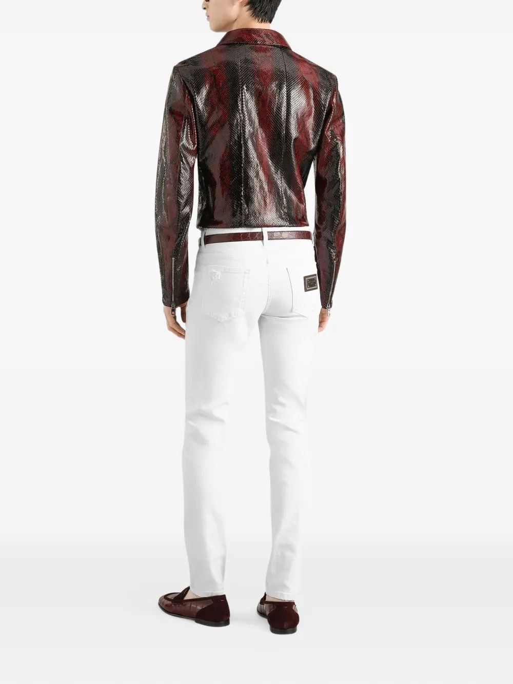 Dolce & Gabbana Migjorn python jack Rood