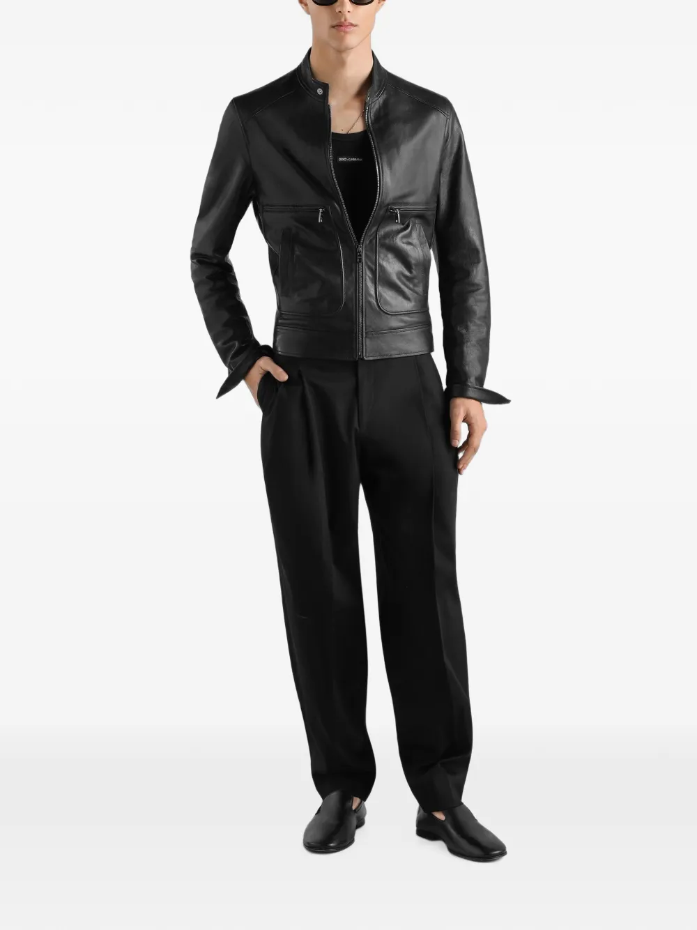 Dolce & Gabbana Jack van nappa leer Zwart