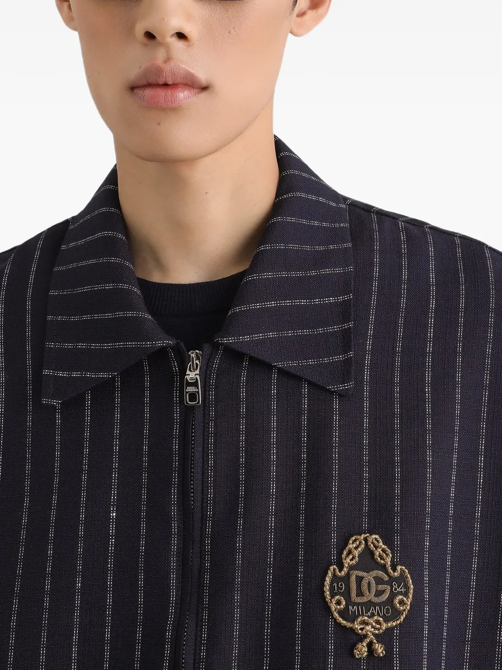Dolce & Gabbana Bomberjack met logopatch Blauw