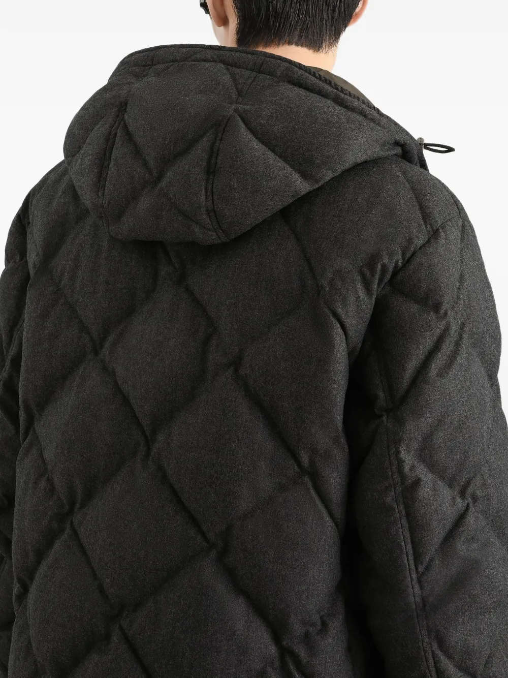 Dolce & Gabbana Flanellen donsjack van scheerwol Grijs