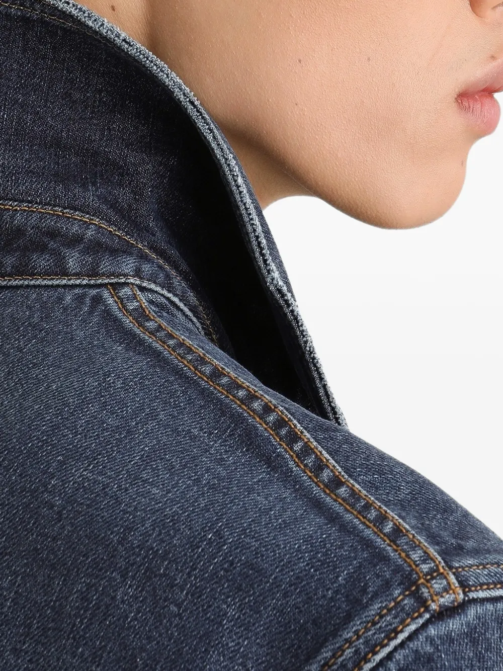 Dolce & Gabbana Denim jack met logopatch Blauw