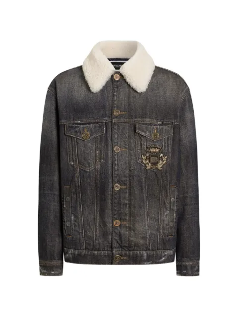 Dolce & Gabbana denim jacket with logo-patch