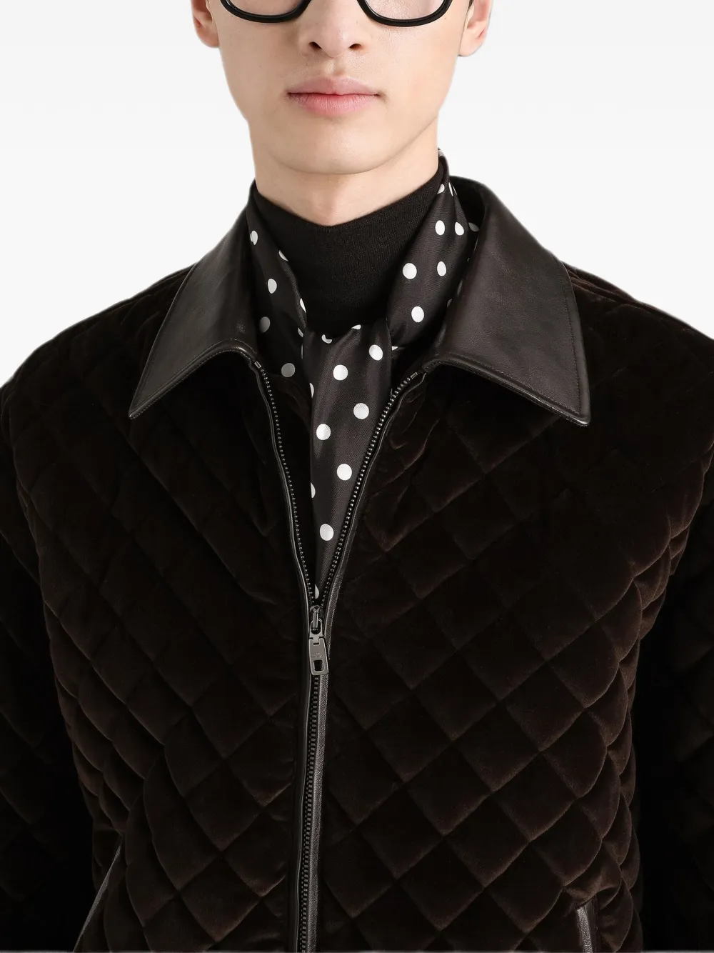 Dolce & Gabbana Gewatteerd bomberjack Bruin