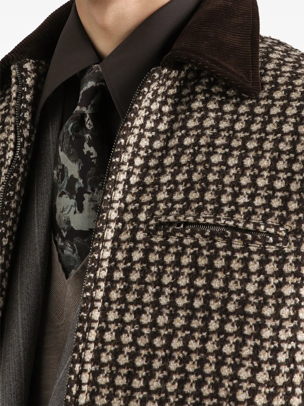 Dolce & Gabbana Jack met pied-de-poule print Bruin