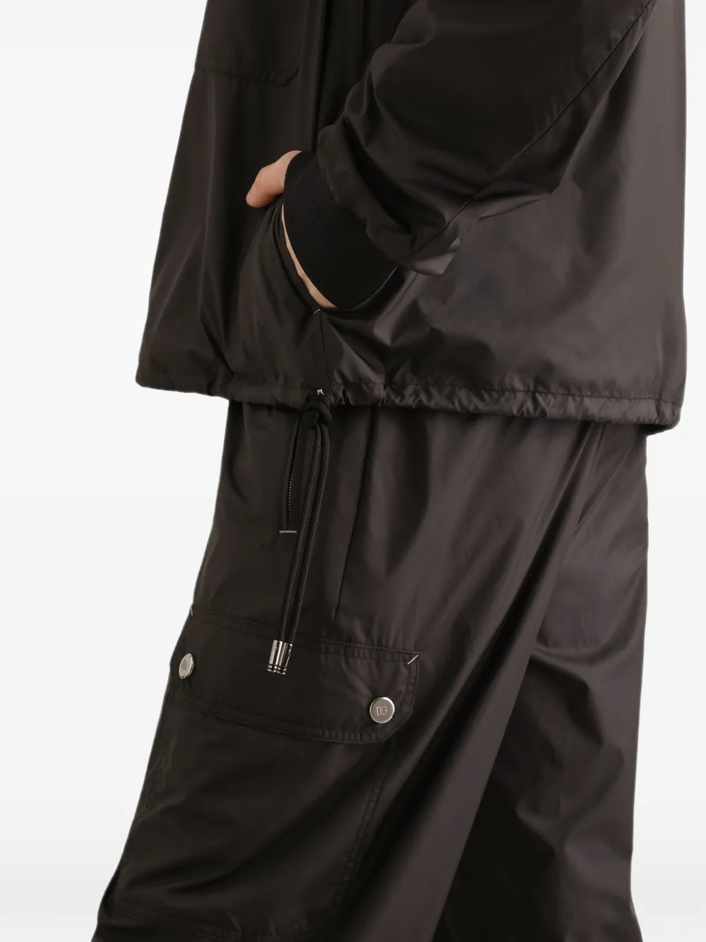 Dolce & Gabbana Gewatteerd nylon jack Zwart