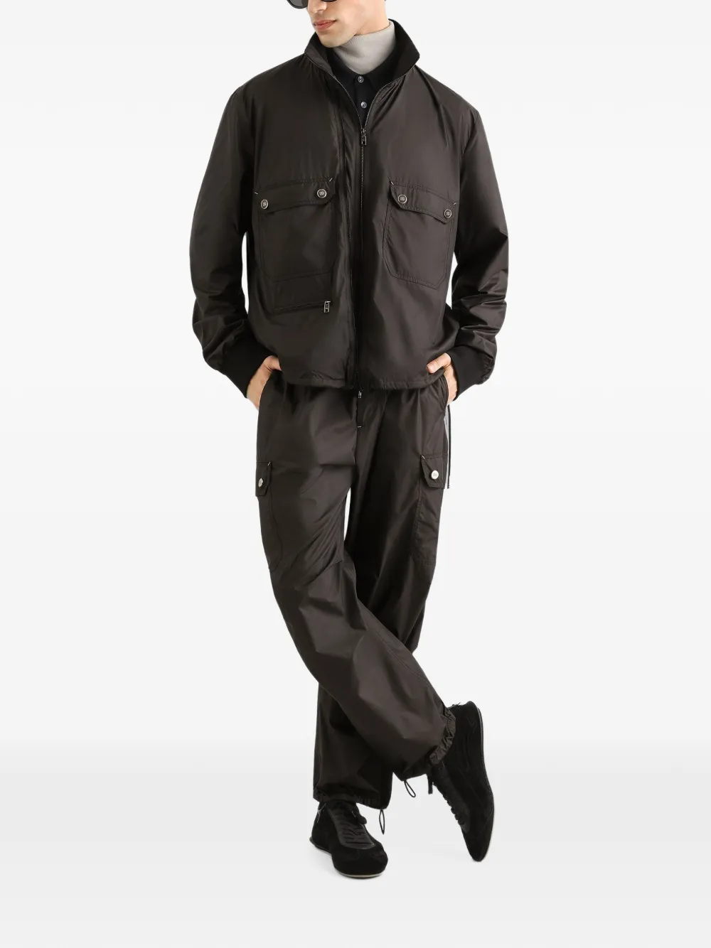 Dolce & Gabbana Gewatteerd nylon jack Zwart