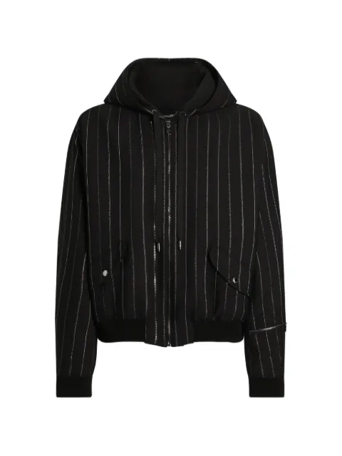 Dolce & Gabbana padded pinstripe bomber jacket