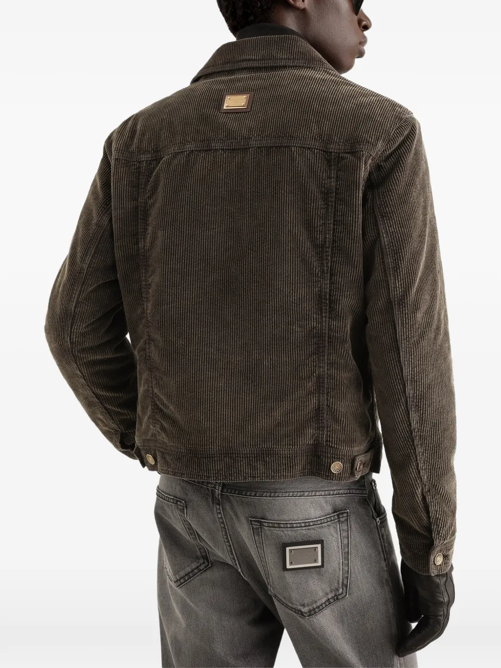 Dolce & Gabbana Canvas gewatteerd bomberjack Bruin