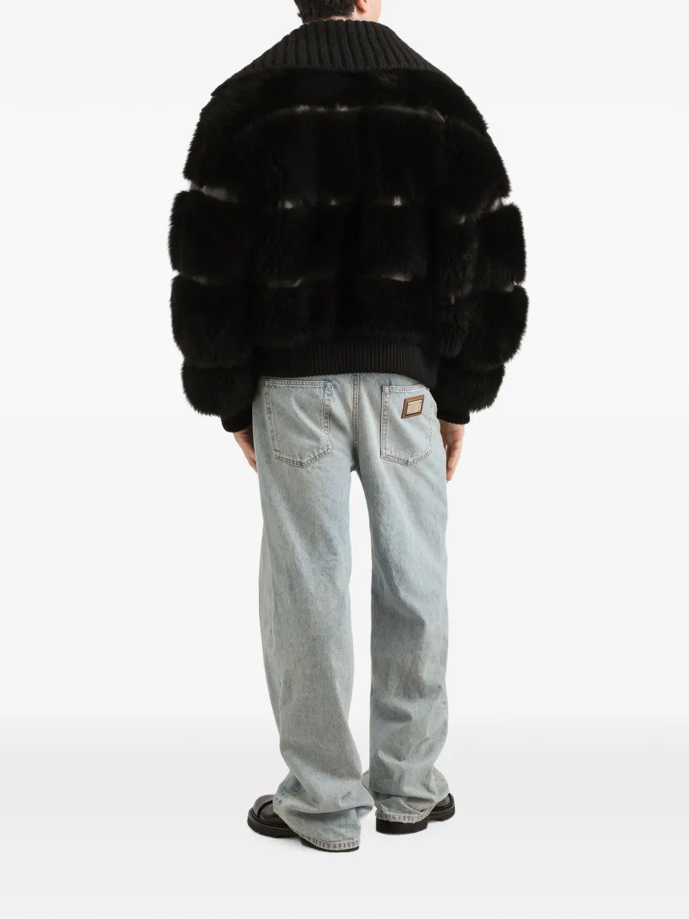 Dolce & Gabbana Bomberjack met bont Zwart