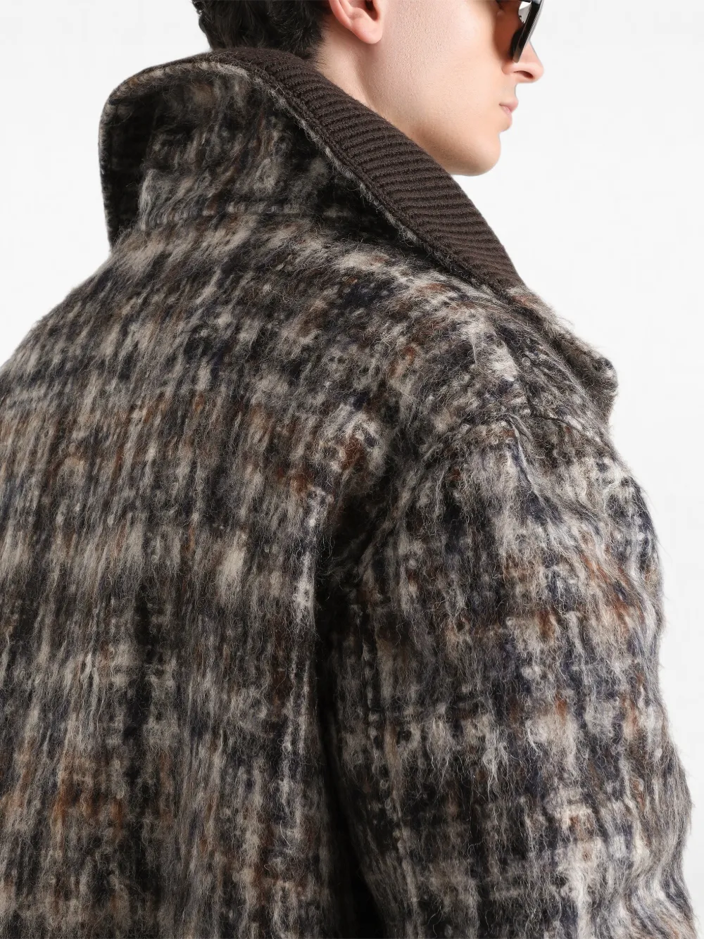Dolce & Gabbana check-pattern bomber jacket Grijs