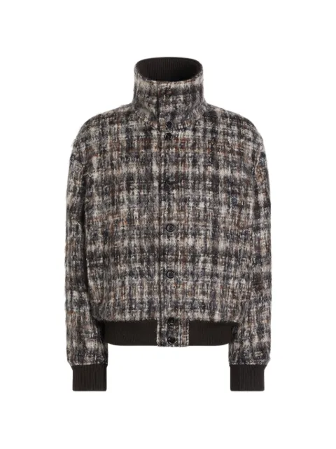Dolce & Gabbana check-pattern bomber jacket