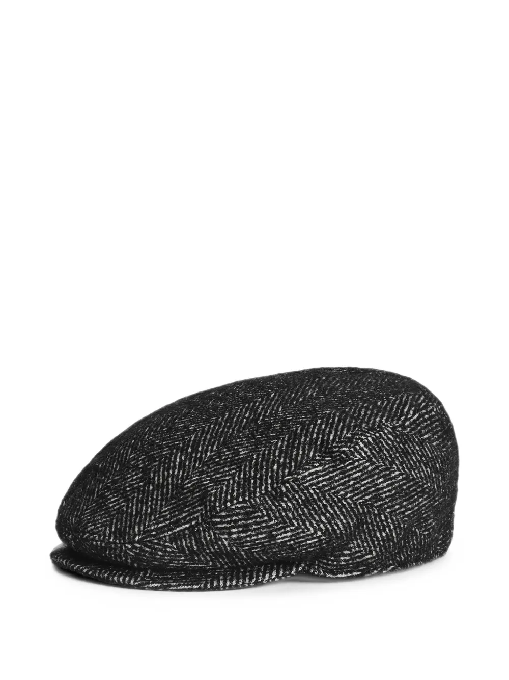 Dolce & Gabbana Wollen platte pet met chevron streep Zwart
