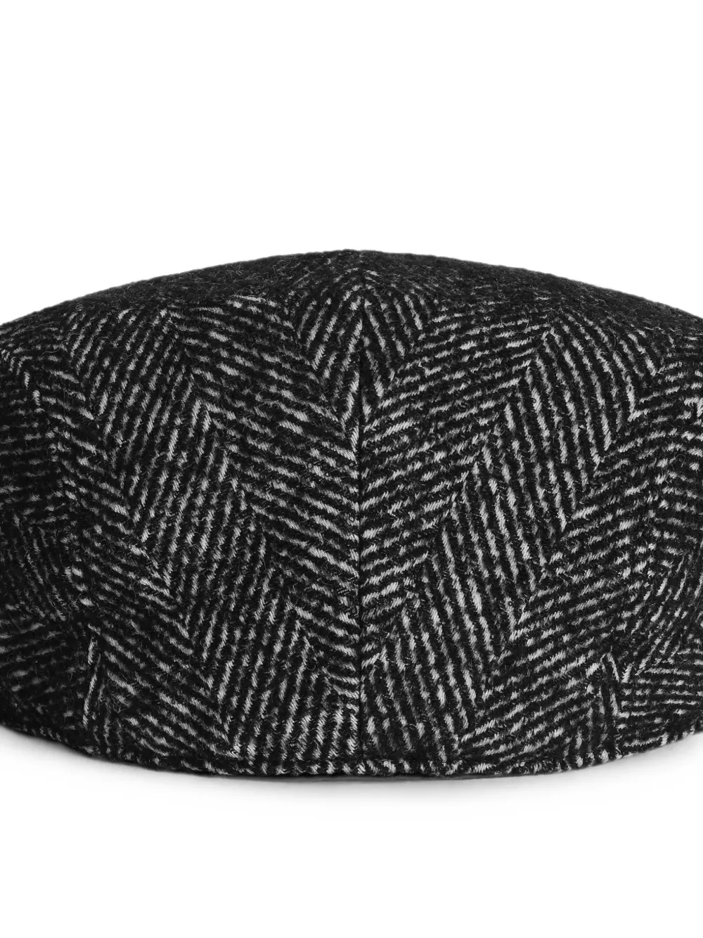 Dolce & Gabbana Wollen platte pet met chevron streep Zwart