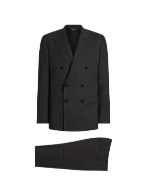 Dolce & Gabbana チェック スリーピース スーツ | グレー | FARFETCH JP