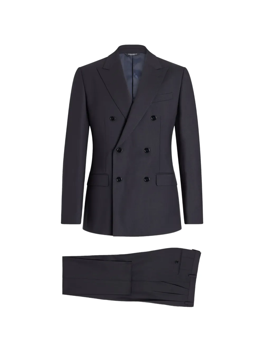 Dolce & Gabbana double-breasted Martini light wool gabardine suit - Blau