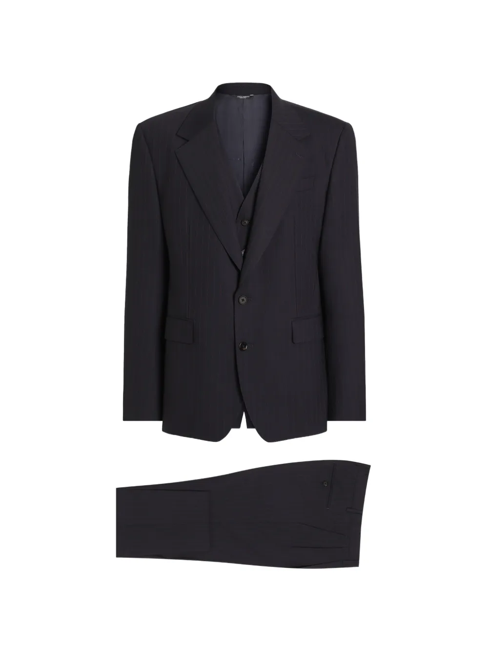 Dolce & Gabbana Completo monopetto Sicilia gessato - Blu