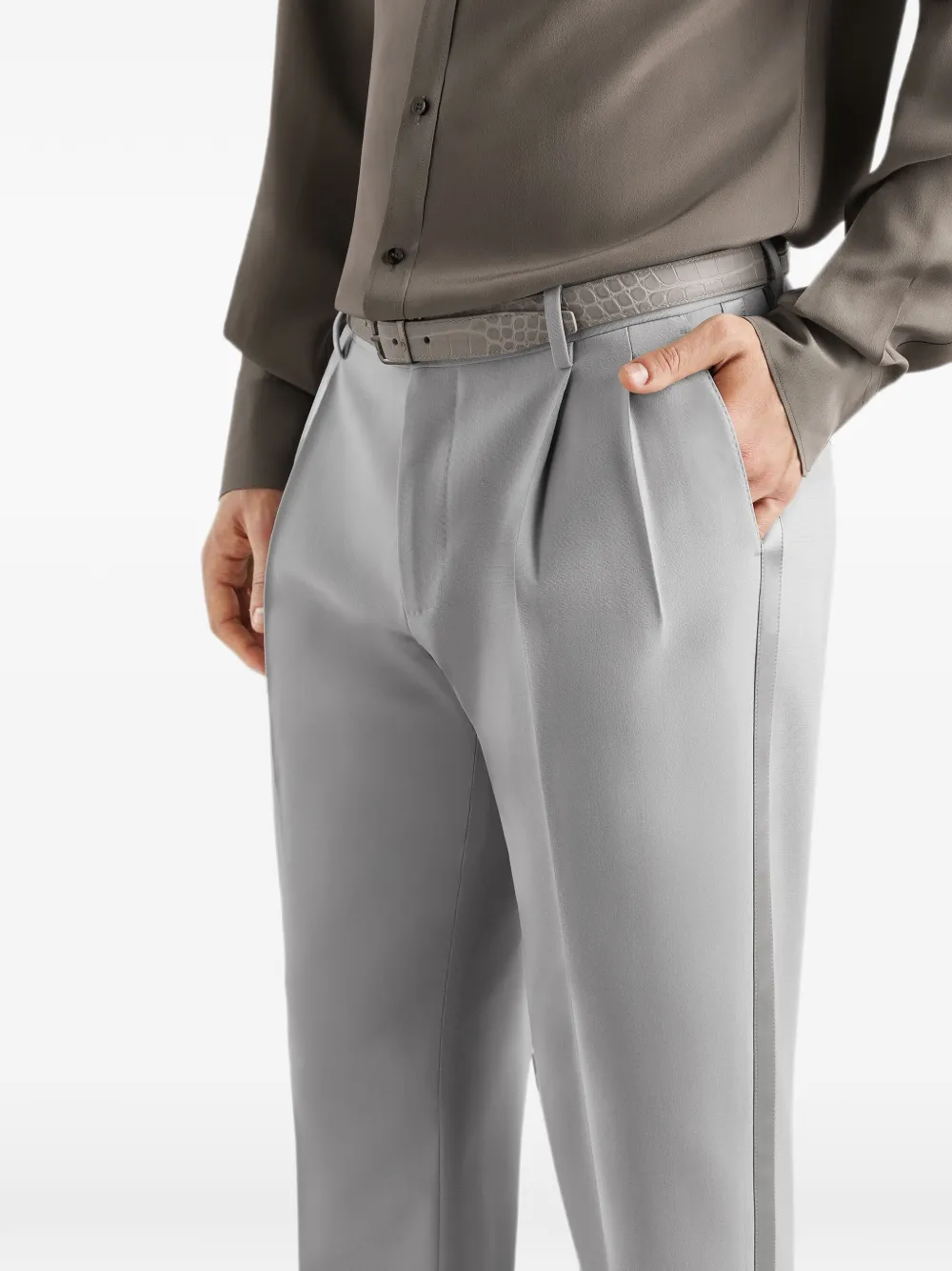 Dolce & Gabbana Geribbelde broek Grijs
