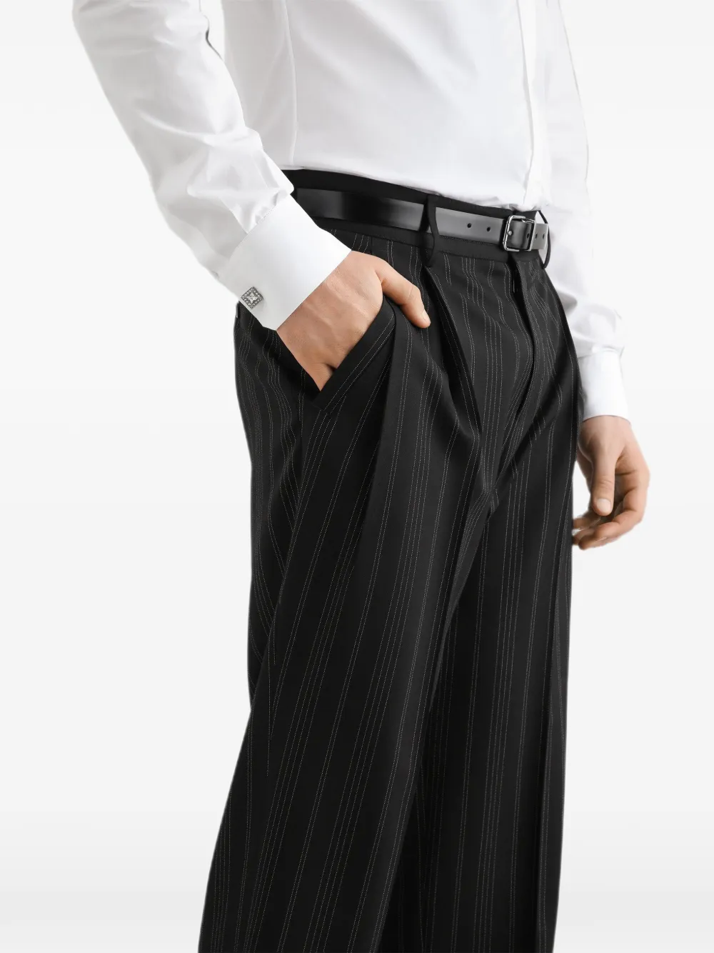 Dolce & Gabbana Gestreepte broek Zwart