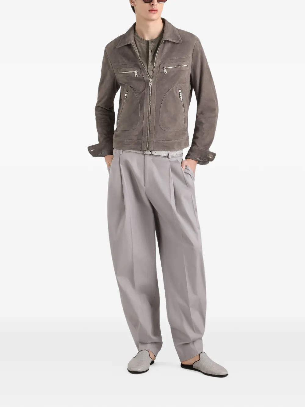 Dolce & Gabbana Katoenen gabardine pantalon Grijs