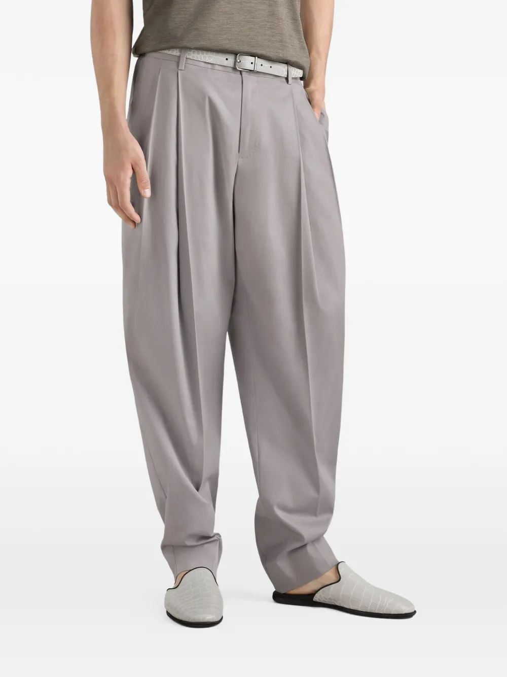 Dolce & Gabbana Katoenen gabardine pantalon Grijs