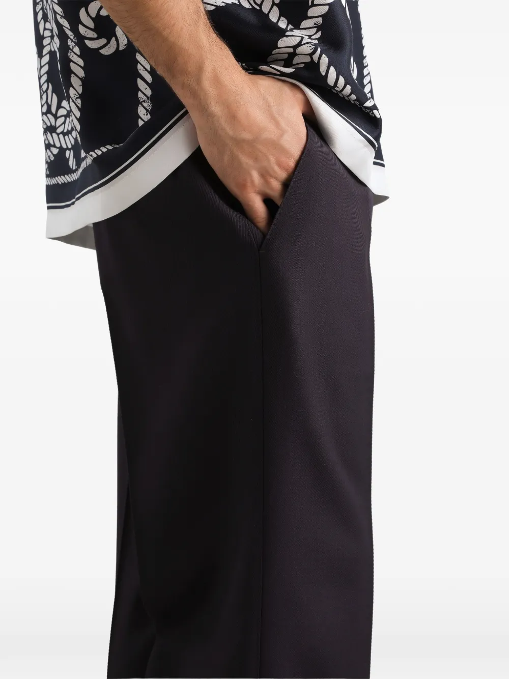 Dolce & Gabbana Broek van scheerwol Blauw