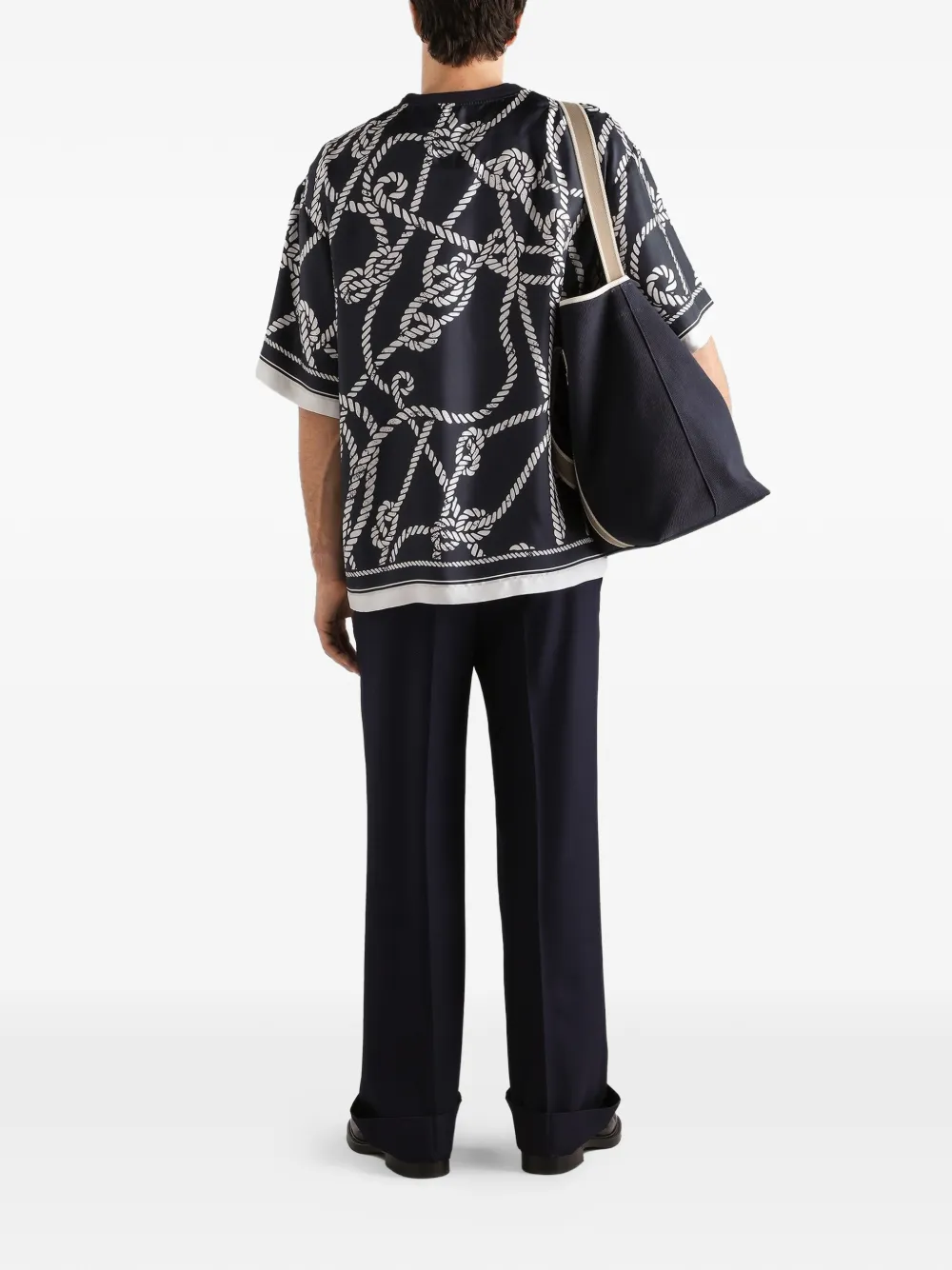Dolce & Gabbana Broek van scheerwol Blauw